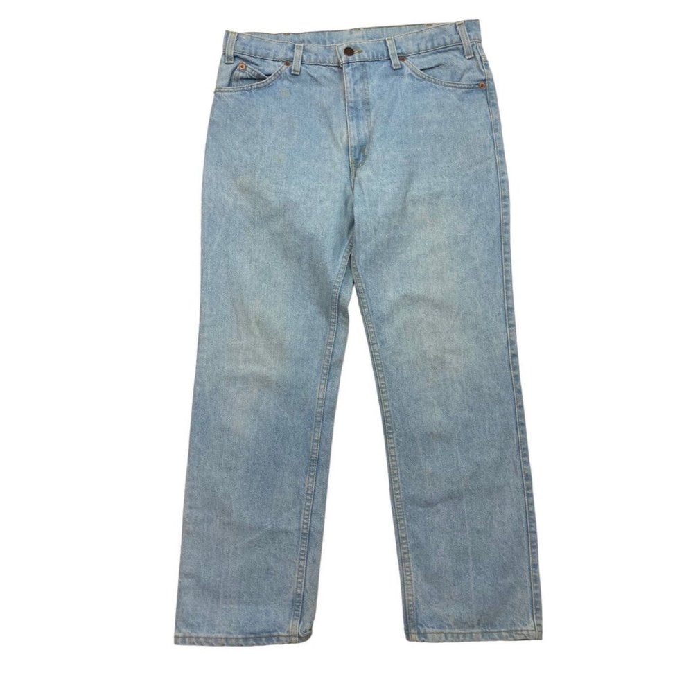 *Vintage 1987 Levis 549 Jeans Mens 36X29 Two Horse Brand Jeans Light Wash Zip
